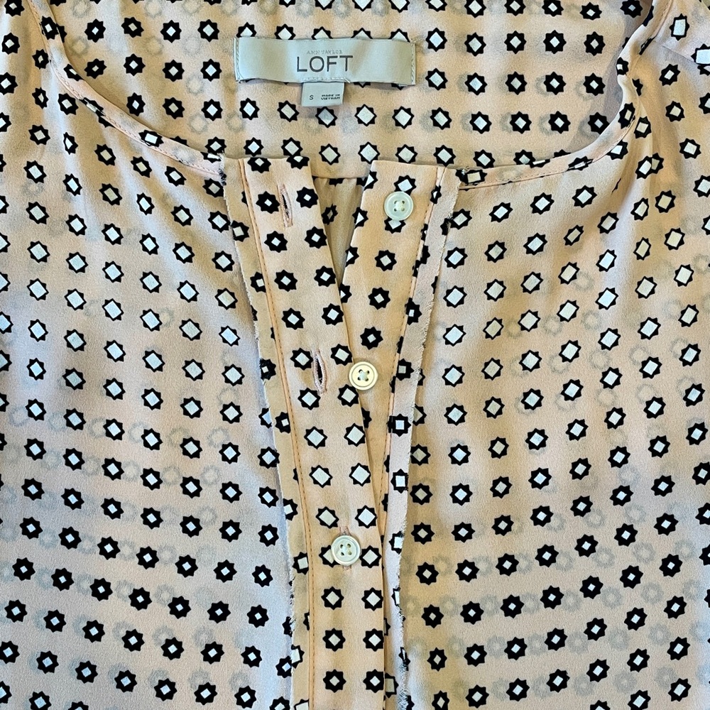Polka Dot Sleeveless Top - Cream and Black - Picture 3 of 5